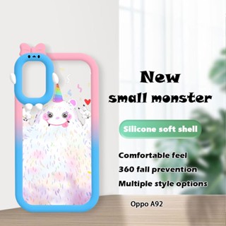 เคส OPPO A3S A5 A5S A7 A15 A15S A9 A31 A33 A53 2020 A92 A52 เคสโทรศัพท์มือถือแบบนิ่ม กันกระแทก ลายการ์ตูนมอนสเตอร์