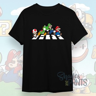 เสื้อยืดคอกลม แขนสั้น ผ้าฝ้าย 100% พิมพ์ลาย Super Mario Brothers Big Movie (Mario) สไตล์เจ้าหญิง สําหรับผู้ชาย และผู้หญิง