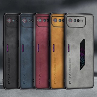 สําหรับ Asus ROG Phone 6 6D 5 5s หรูหรา ธุรกิจ ย้อนยุค หนังนิ่ม TPU เคส