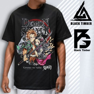 [READY STOCK] T-shirt Black Timber Premium Grade / Gundam / Demon Slayer / Anime Tee / 100% Cotton_03