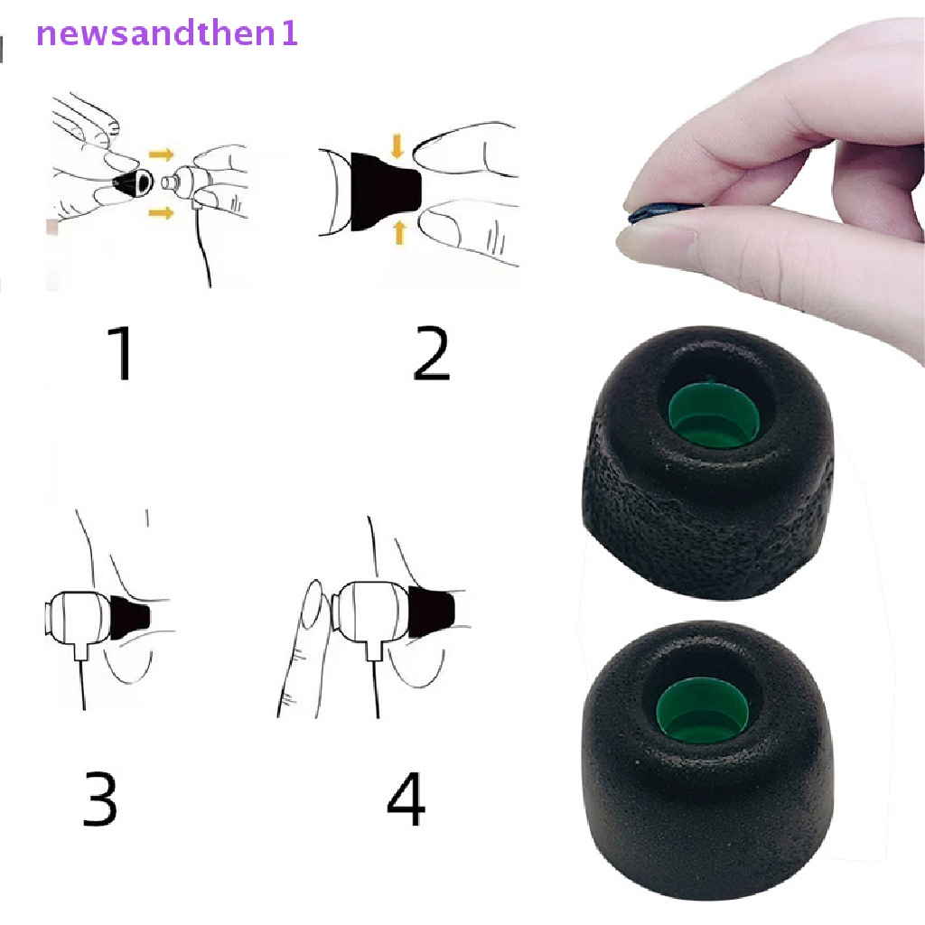 Newsandthen1 1 คู่ หูฟังป้องกัน ปลั๊กอุดหู ป้องกันการแพ้ สําหรับ Sony WF-1000XM4 WF-1000XM3 หูฟังบลูทูธ ไร้สาย หน่วยความจํา ปลอกหูฟัง ผ้าฝ้าย ดี