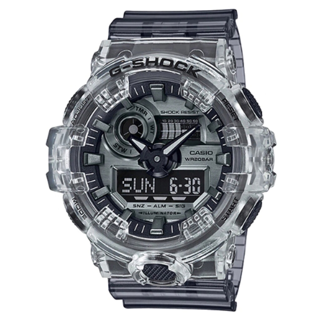 CASIO G-SHOCK นาฬิกาข้อมือ นาฬิกากันน้ำ นาฬิกาของแท้ ประกันศูนย์ CMG 1 ปี รุ่น GA-700SK-1A นาฬิกาสีใ