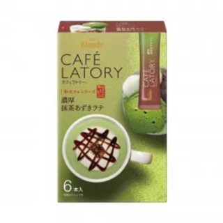 ชาเขียวญี่ปุ่น Japanese Matcha and Azuki Latte Coffee Sticks โดย AGF Blendy Cafe (6 ซอง) 68g