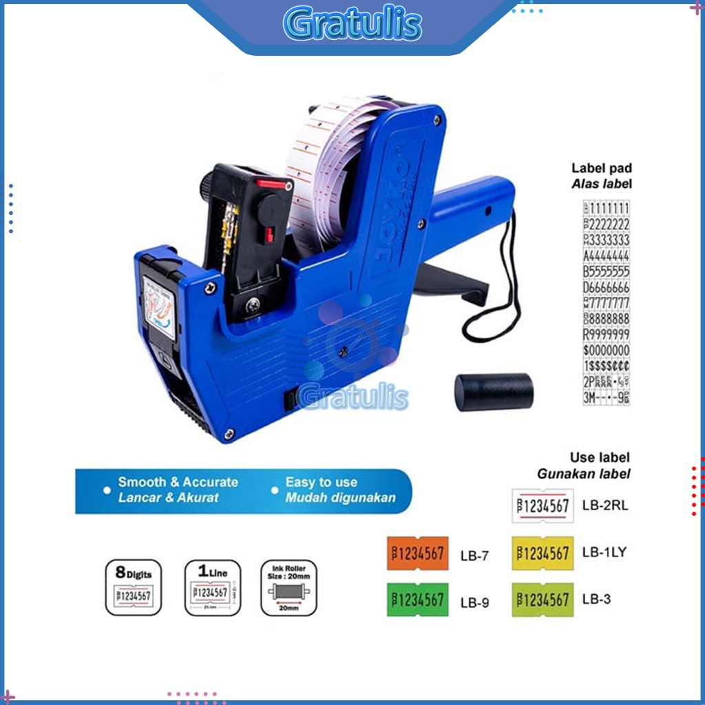 MESIN JOYKO PRICE LABEL PRINTING TOOL [MX-5500M] / 1 LINE LABEL MACHINE / เครื่องพิมพ์ราคาพิมพ์ฉลาก