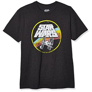 เสื้อยืดแขนสั้นโลโก้ STAR WARS Classic และเสื้อยืดแขนสั้นบุรุษ Tie FighterS-5XL