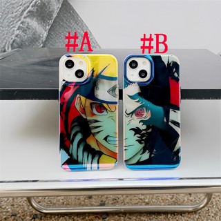 เคสแข็ง สำหรับ ไอโฟน iPhone 14 Pro Max iPhone 13 Pro Max iPhone 12 Pro Max iPhone 11 Cartoon Uzumaki Naruto นารูโตะ &amp; Uchiha Sasuke ซาซุเกะ Bluray Design Hard Case