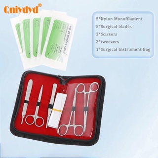 16Pcs/set Medical Surgical Students Suture Practice Kit  for Veterinarian,Biology and Dissection Lab Students Dissection Instruments Suture Kit