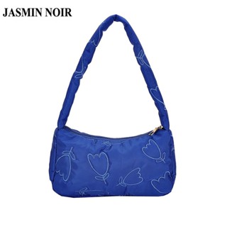 Jasmin NOIR กระเป๋าสะพายไหล่ กระเป๋าถือ ผ้าฝ้าย เรียบง่าย สําหรับสตรี