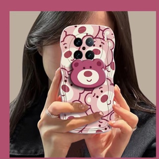 Zymello เคส Redmi 9A Redmi 9C Redmi 9T Redmi 10C Redmi Note 10 Pro เคสโทรศัพท์ซิลิโคนที่วางโทรศัพท์ซิลิโคน Wave Wave สตรอเบอร์รี่