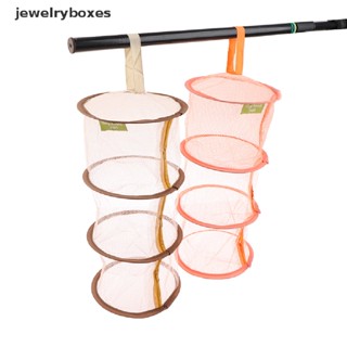 [jewelryboxes] ตะกร้าตาข่ายแขวน 3 ชั้น มีซิป สําหรับตากเครื่องประดับ