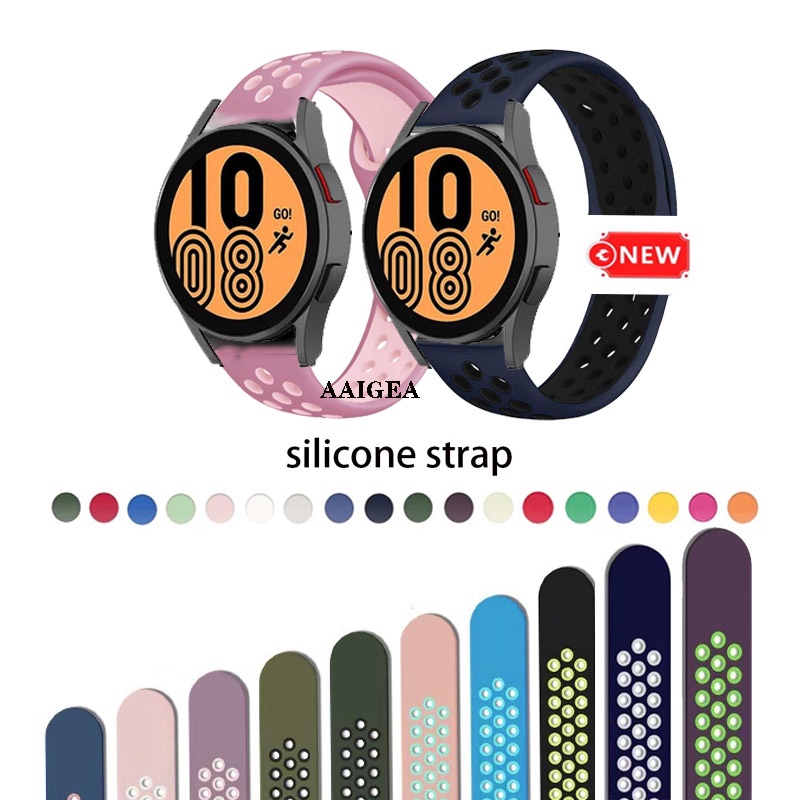 สายนาฬิกาข้อมือซิลิโคน  สี สําหรับ Samsung Galaxy Watch 7 6 5 4 40 มม. 44 มม. Watch6 Watch 5 Pro Active 2 20 มม.FE