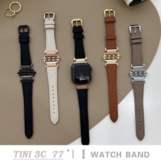 สายนาฬิกาข้อมือ สายหนัง หัวเข็มขัดโลหะ สําหรับ iWatch Series 8 7 6 5 4 3 2 SE S8 Ultra 49 38 40 41 42 44 45 มม.