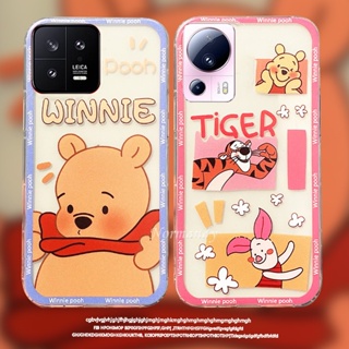 เคสป้องกันโทรศัพท์มือถือ TPU แบบนิ่ม ลายการ์ตูนหมีพูห์ สีชมพู สําหรับ Xiaomi 13 Pro Mi 13 Lite POCO X5 Pro 5G