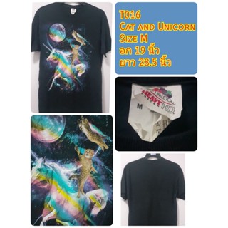 T016 Cat and Unicorn Size M อก 19 นิ้ว ยาว 28.5 นิ้ว