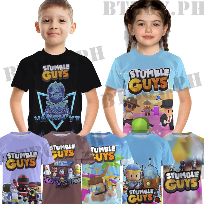 เสื้อยืด Stumble Guys สําหรับเกมสําหรับเด็ก Epic5-14years Old