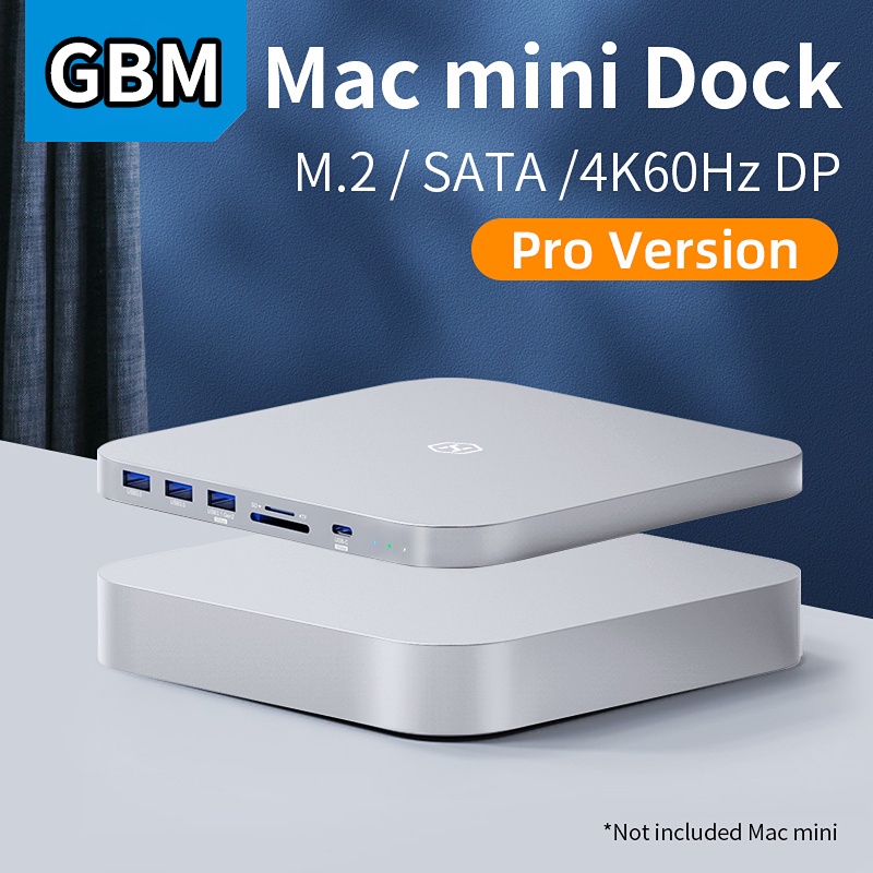 ฮับ USB C สำหรับ Mac mini M1/M2 พร้อม HDD Enclosure 2.5 SATA NVME M.2 SSD HDD เคส to USB C Gen 2 DP SD/TF ด็อคสเตชัน เพื่อ 2020 New Mac mini