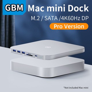 ฮับ USB C สำหรับ Mac mini M1/M2 พร้อม HDD Enclosure 2.5 SATA NVME M.2 SSD HDD เคส to USB C Gen 2 DP SD/TF ด็อคสเตชัน เพื่อ 2020 New Mac mini