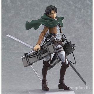 FIGMA ฟิกเกอร์ Attack on Titan Mikasa 203# อัลเลน 207# Captain 213# โมเดลฟิกเกอร์ Hands-on