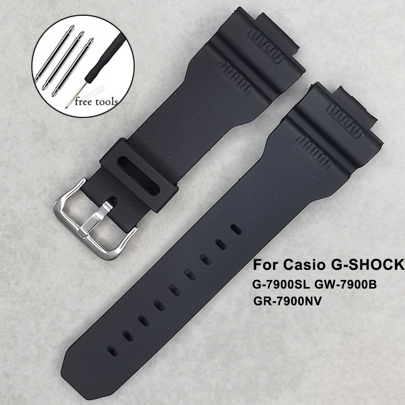สายนาฬิกาข้อมือ ยางซิลิโคน PU แบบเปลี่ยน สําหรับ Casio G-SHOCK G-7900SL GW-7900B GR-7900NV
