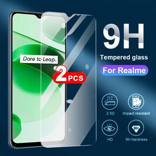 ฟิล์มกระจกนิรภัยกันรอยหน้าจอ สําหรับ Realme C2 C3 C11 C12 C15 C21Y C25Y C25 C25s C30 C30s C33 C35