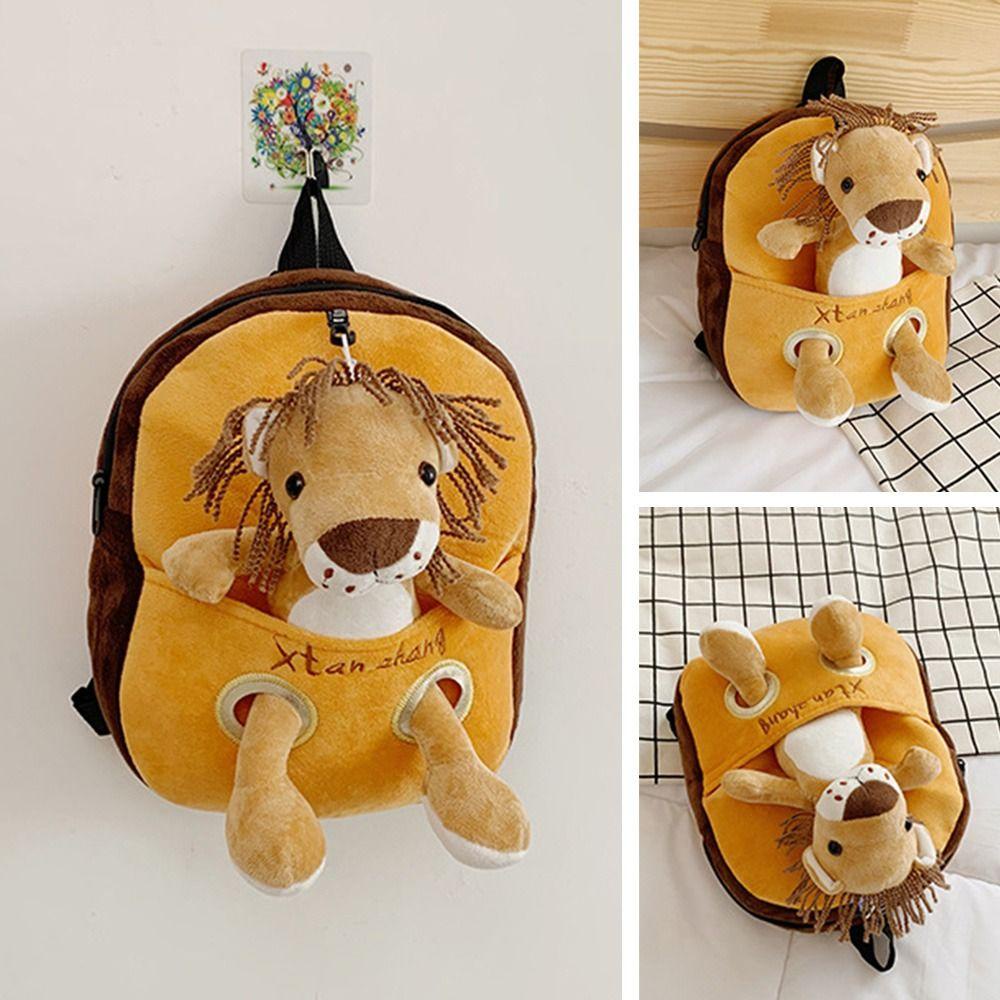 กระเป๋านักเรียนสำหรับเด็กผู้หญิง ออกแบบด้วยตุ๊กตาสัตว์ - รูปที่ 5