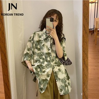 JN Studio JNstudio เสื้อยืด เสื้อเชิ้ตผู้หญิง เสื้อเชิ้ตฮาวาย เสื้อสงกรานต์ Trendy สบาย พิเศษ สไตล์เกาหลี A25K0N0 36Z230909