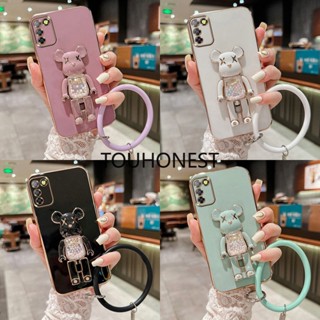 เคส Samsung Galaxy S20 Ultra เคส Samsung S8 Plus Casing Samsung S9 Plus Cases Samsung S10 Plus Cover Soft TPU Anime Cartoon Cute Kaws Bear Stand With Ring Phone Case TT นุ่ม การ์ตูนอะนิเมะน่ารัก หมียืน พร้อมแหวน เคสโทรศัพท์