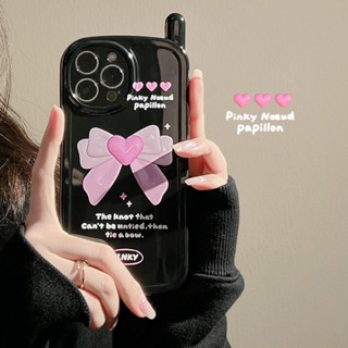 เคสโทรศัพท์มือถือ แบบนิ่ม ประดับโบว์ สําหรับ Apple Iphone 14 13pro max 14 12pro 11