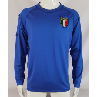 เสื้อกีฬาแขนยาว ลายทีมชาติฟุตบอลอิตาลี 2000 Italy Home แนวเรโทร แห้งเร็ว สําหรับผู้ชาย ไซซ์ S - XXL