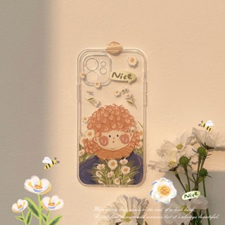 ของแท้ เคสโทรศัพท์มือถือใส แบบนิ่ม ลายภาพวาดสีน้ํามัน รูปเด็กผู้หญิง กันกระแทก สําหรับ Apple Iphone 12Promax 12 11 13 8 XS