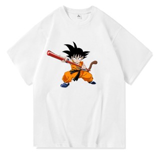 เสื้อยืดแขนสั้น【Feb】 T shirt for Men Japanese Anime Dragon Ball Printed Harajuku O Neck 100 Cotton Casual Brand T shirt