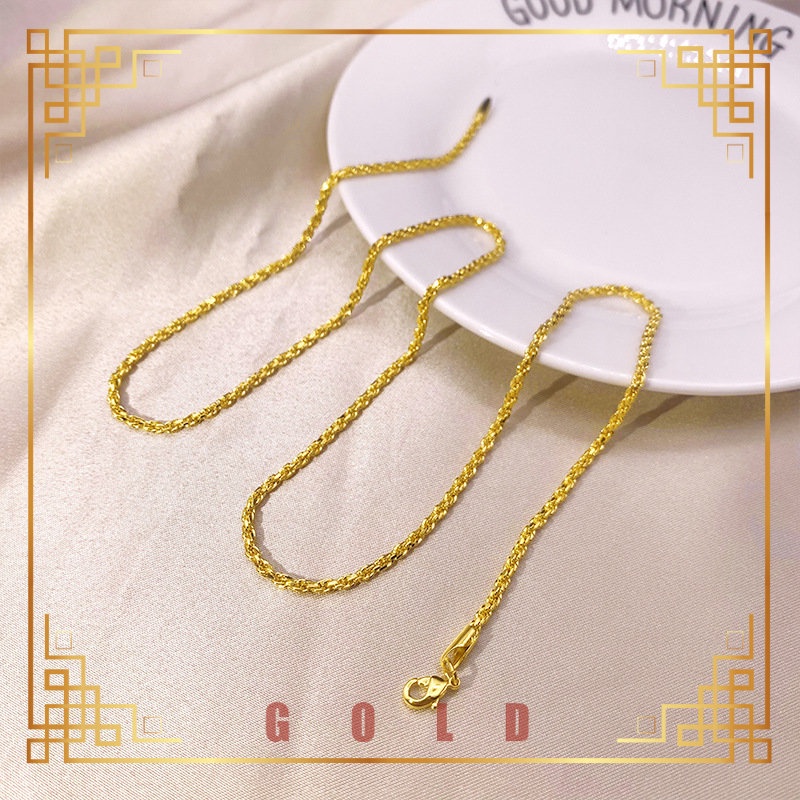 [Lucky K Gold] สร้อยคออารมณ์เลดี้ขนาด 70 ซม. ยาวหัวเข็มขัดเค้นคอกุ้งก้ามกราม