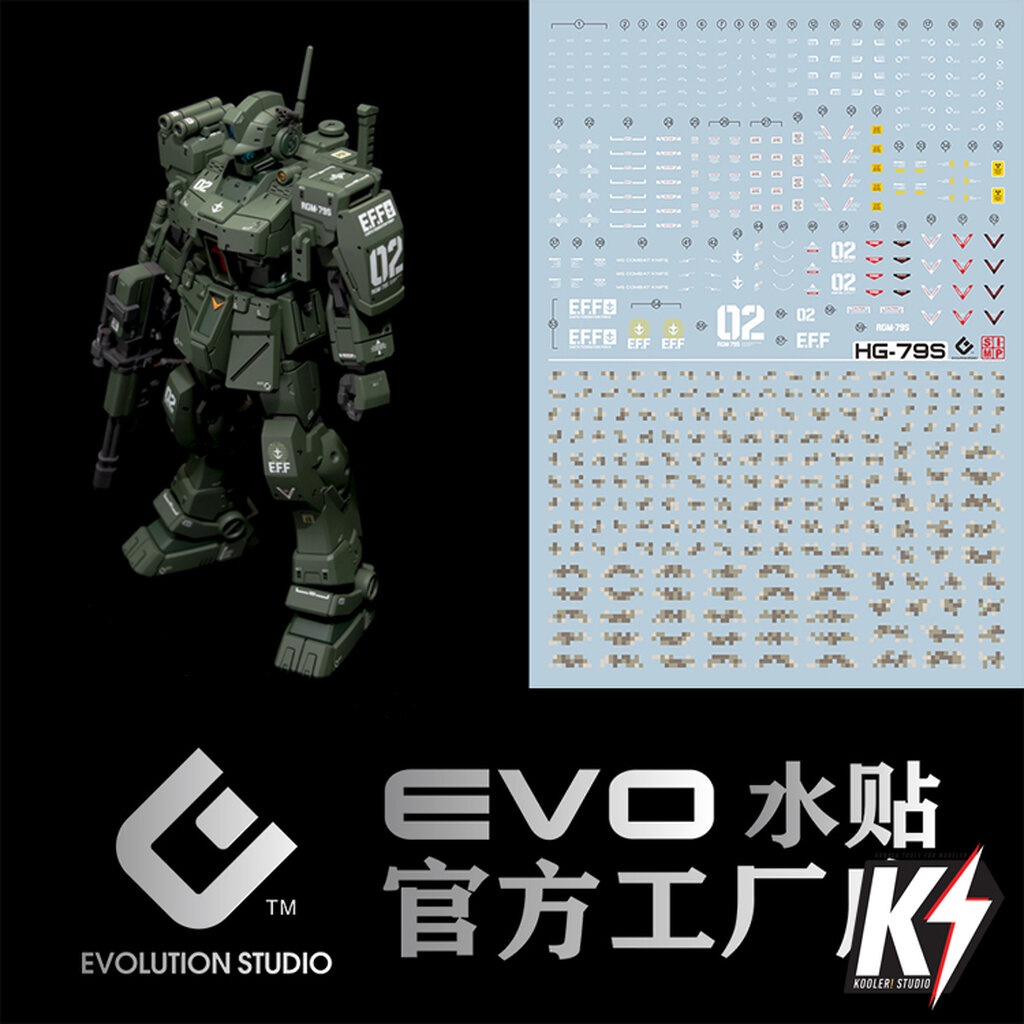 Waterdecal EVO HG RGM-79S GM #ดีคอลน้ำสำหรับติดกันพลา กันดั้ม Gundam พลาสติกโมเดลต่างๆ