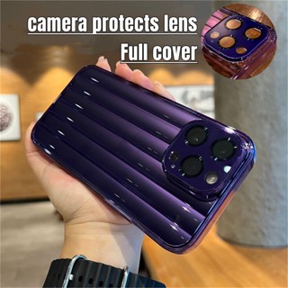 เคสโทรศัพท์มือถือแบบใส กันกระแทก กันรอยเลนส์กล้อง หรูหรา สําหรับ iPhone 14 Pro Max Case 12 13 Pro Max Case 14 Plus Promax