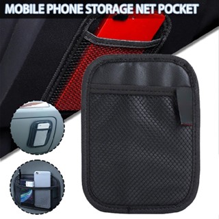 Car Accessories Auto Storage Bag PU Leather Pouch Phone Holder Organizer Black