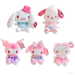 Ns3 ตุ๊กตานุ่ม รูปการ์ตูน Sanrio Peach Blossom Melody Kuromi Cinnamoroll Pachacco Hello Kitty ของเล่นสําหรับเด็ก