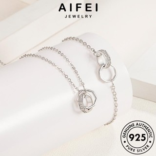 AIFEI JEWELRY จี้ ต้นฉบับ โกลด์ มอยส์ซาไนท์ เกาหลี โรแมนติกเกี่ยวพัน ผู้หญิง สร้อยคอ 925 เครื่องประดับ เงิน แท้ เครื่องประดับ ไดมอนด์ แฟชั่น Silver S19