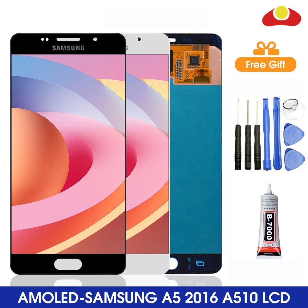 สําหรับ SAMSUNG Galaxy A5 2016/A510 จอแสดงผล LCD Touch Screen Digitizer อะไหล่สําหรับ Samsung A510 A
