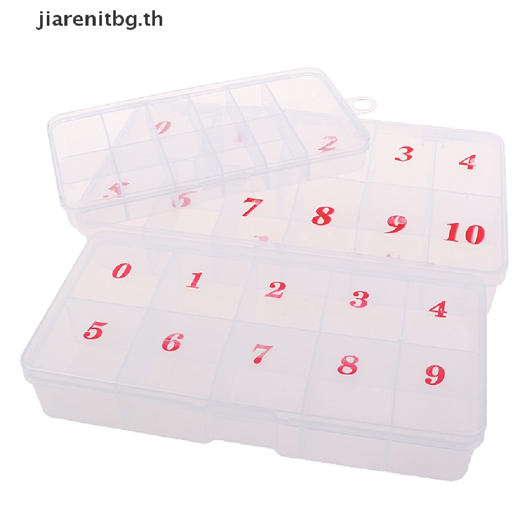 Renbg กล่องเก็บพลอยเทียม 10 11 ช่อง อุปกรณ์เสริม สําหรับตกแต่งเล็บ TH