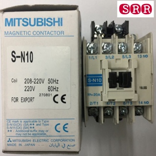 พร้อมส่ง Mitsubishi SN10 S-N10 24vac 24vac 220vac 380vac 20A รับประกันนาน7 วัน  MAGNETIC CONTACTOR i ร้านเราส่งทุกวัน