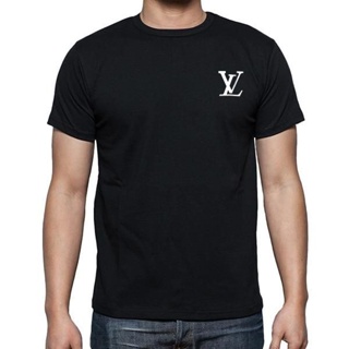 [ปรับแต่งได้]LV Louisพร้อมส่ง เสื้อยืด เสื้อยืดสีขาว เสื้อสีดำ เสื้อคอกลม ทีเชิ้ต เสื้อยืดสีข  เสื้อผ้าแฟชั่นผู้ชาย