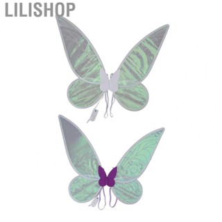 Lilishop Light Up Butterfly Wings Costume Angel Wings  Powered Colorful Light Elastic Band for Girls for Party