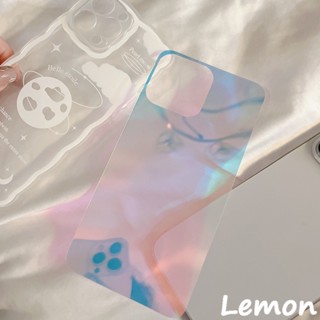 [Lemon] เคสโทรศัพท์มือถือ แบบใส ลายกระดาษแข็ง เลเซอร์การ์ด สําหรับ iPhone 7 8 7plus 8plus 11 12 X XS XR XSMAX 11pro 12promax 11promax 12promax 13 13pro 13promax 12MINI