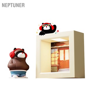 NEPTUNER กรอบรูปการ์ตูนหมีโคมไฟกลางคืนแม่เหล็กกรอบรูปการ์ตูนปรับได้ไฟกลางคืน