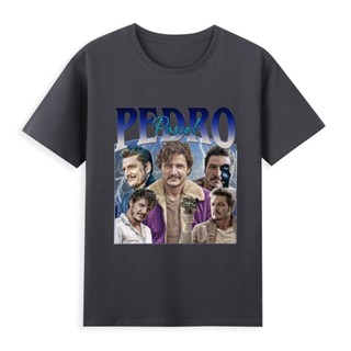 Pedro Pascal เสื้อยืดผ้าฝ้าย พิมพ์ลายอนิเมะมังงะ คุณภาพสูง ไซซ์ EU 2000s สําหรับผู้ชาย ผู้หญิง ทุกเพศ