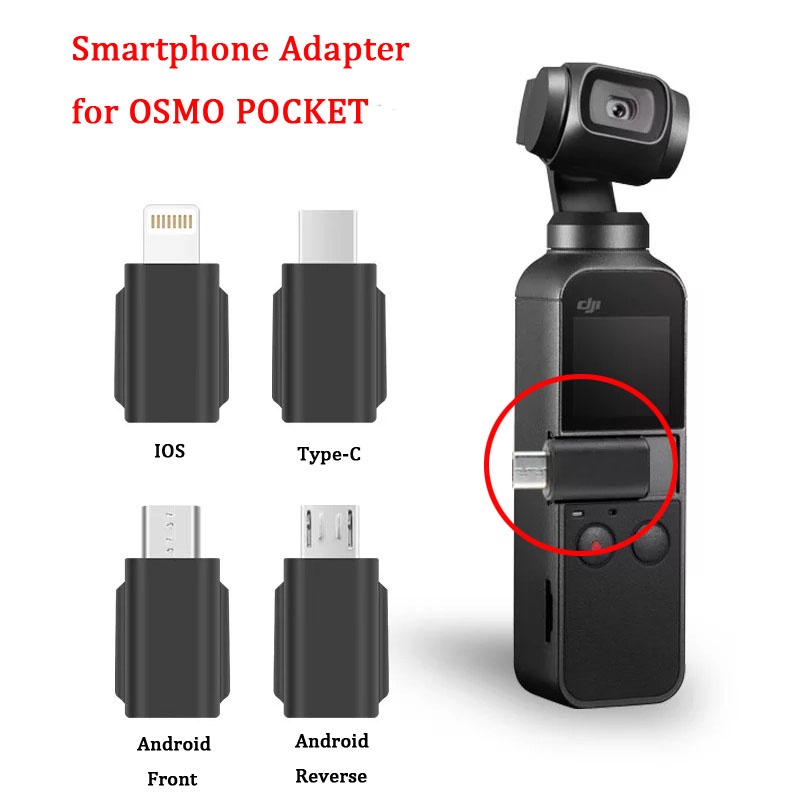 Dji OSMO Pocket 2 อะแดปเตอร์เชื่อมต่อสมาร์ทโฟน Micro USB TYPE-C Android IOS สําหรับ iPhone Huawei Xiaomi Samsung DJI OSMO Pocket