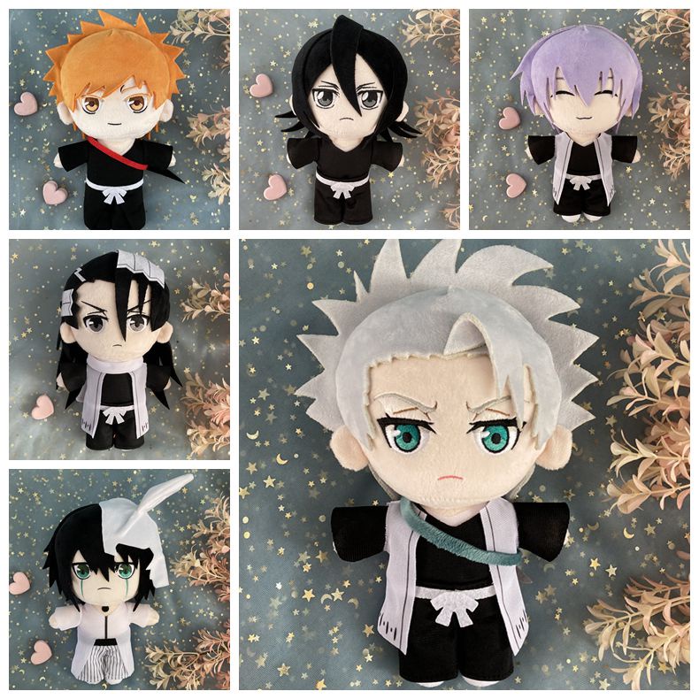 ตุ๊กตา ผ้าฝ้าย อนิเมะ BLEACH Kurosaki Ichigo Kuchiki Rukia Kuchiki Byakuya Ichimaru Gin ขนาด 20 ซม. 