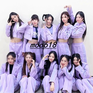 ** Moo618 * กลุ่มสาวเกาหลี สีม่วงอ่อน JAZZ JAZZ เกาหลี เต้นรํา สตรีทแดนซ์ เครื่องแต่งกายเล่นเพลงเวทีชุดกีฬาผู้ใหญ่เด็ก