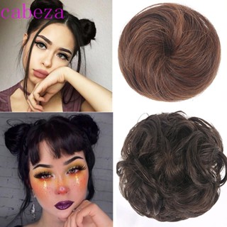 CABEZA Hairpiece Curly Short Synthetic Hair Messy Chignon Clip-on Hair Bun Hair Extensions