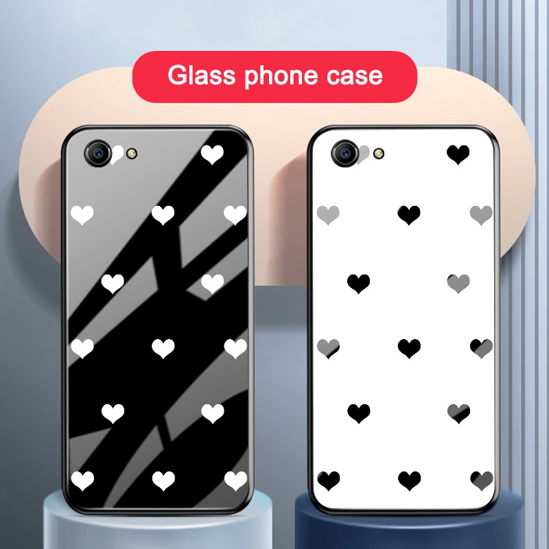 ปลอก OPPO CPH1729 CPH2185 CPH2179 CPH2349 CPH2375 CPH2387 CPH1715 Simplicity Couple love รูปแบบกระจก